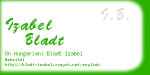 izabel bladt business card